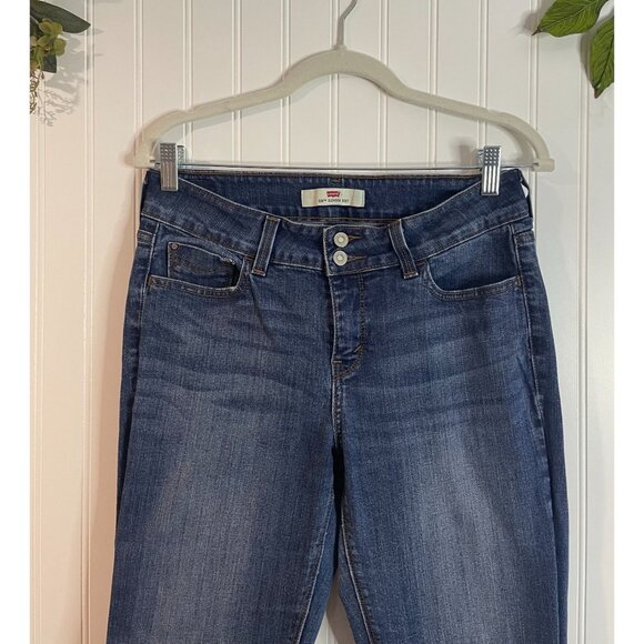 Levis 526 Slender Bootcut Jeans 6M Womens Mid-Rise Dark Wash Stretch Denim - Picture 3 of 12